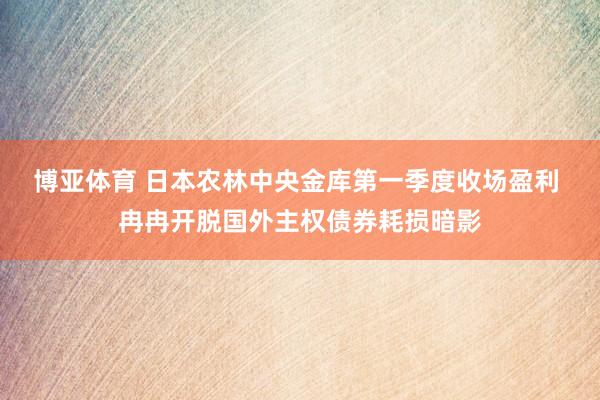 博亚体育 日本农林中央金库第一季度收场盈利 冉冉开脱国外主权债券耗损暗影