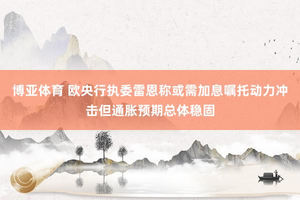 博亚体育 欧央行执委雷恩称或需加息嘱托动力冲击但通胀预期总体稳固
