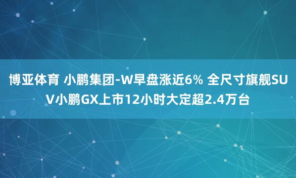 博亚体育 小鹏集团-W早盘涨近6% 全尺寸旗舰SUV小鹏GX上市12小时大定超2.4万台
