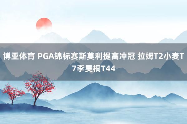 博亚体育 PGA锦标赛斯莫利提高冲冠 拉姆T2小麦T7李昊桐T44