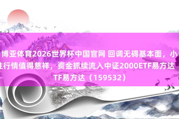 博亚体育2026世界杯中国官网 回调无碍基本面，小微盘成立性行情值得慈祥，资金抓续流入中证2000ETF易方达（159532）