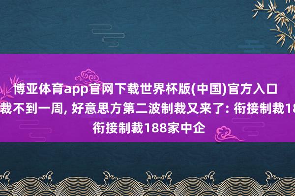 博亚体育app官网下载世界杯版(中国)官方入口 第一波制裁不到一周， 好意思方第二波制裁又来了: 衔接制裁188家中企